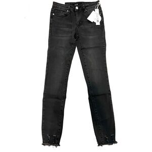 Joe’s Jeans Girls Pewter The Rocker Mid Rise Ankle Distressed Skinny Jeans 14